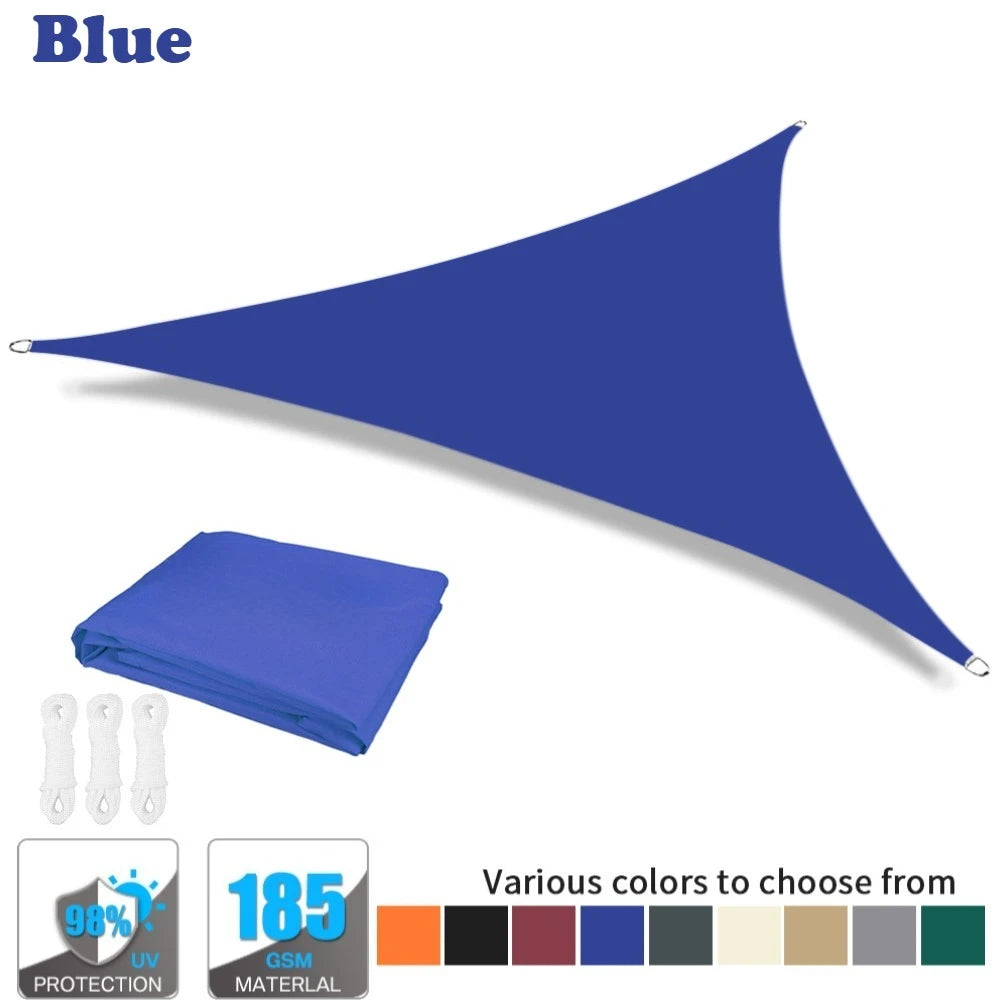 Triangle Sun Shade Sail 98% UV Block Waterproof Canopy for Patio