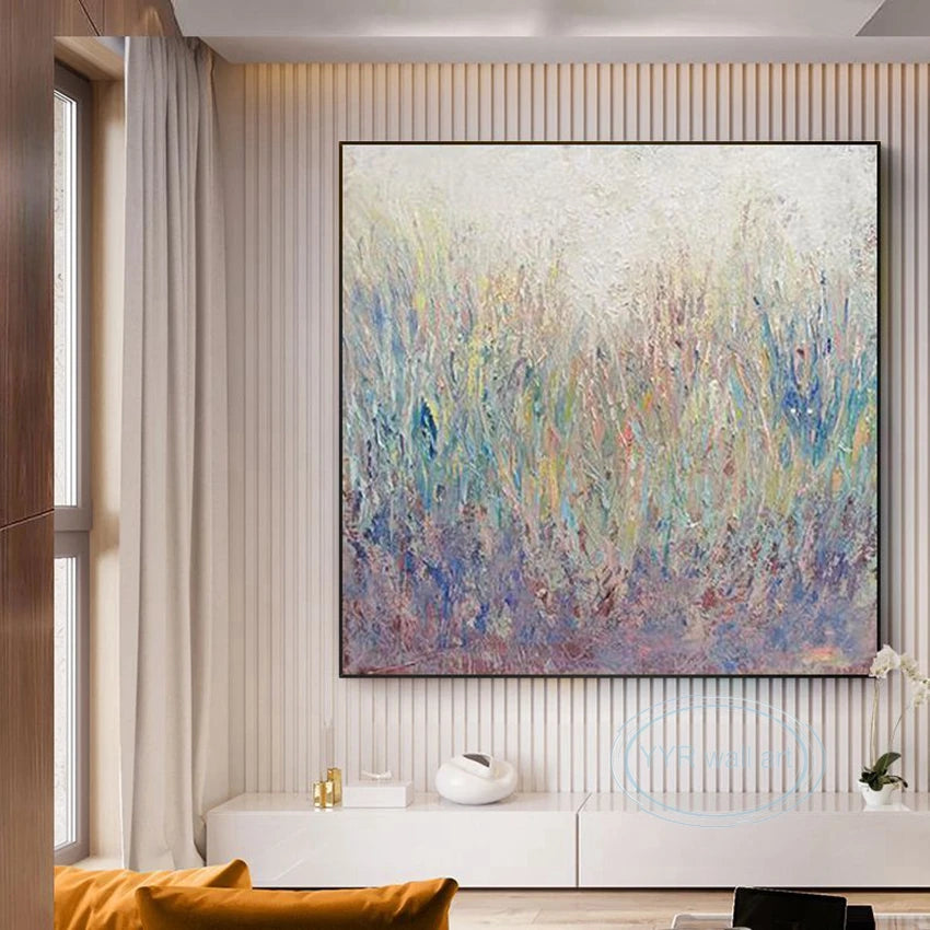 Large Luxury Wall Decor Poster Abstract Handmade Oil Painting Home Aesthetics Mural Living Room Bedroom Porch Hanging Picture Peaceful Pleasures Health and Wellness
