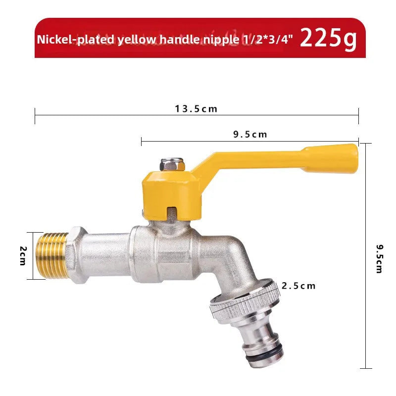 Brass Ball Valve Faucet 1/2" Lever Handle – Garden & Home