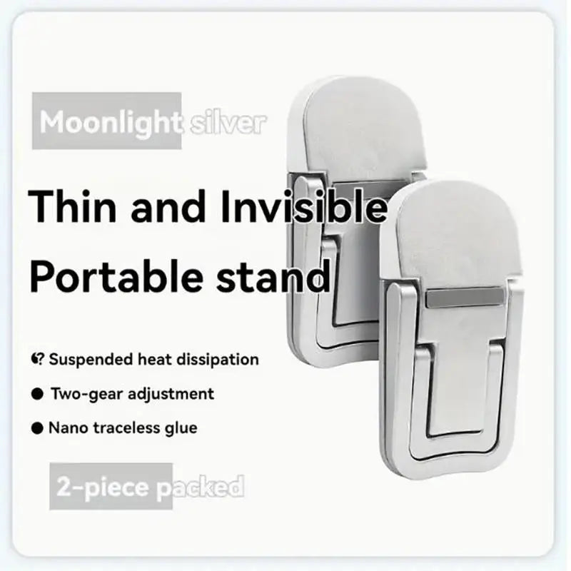 Foldable Invisible Laptop Stands Portable Mini Elevated Cooling Brackets Notebook Keyboard Feet Non‑Slip Desk Support Holders Peaceful Pleasures Health and Wellness