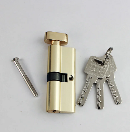 Euro Cylinder Barrel Door Lock | Key & Thumb Turn 70mm Door Cylinder Lock Oasis Select Gold-70mm