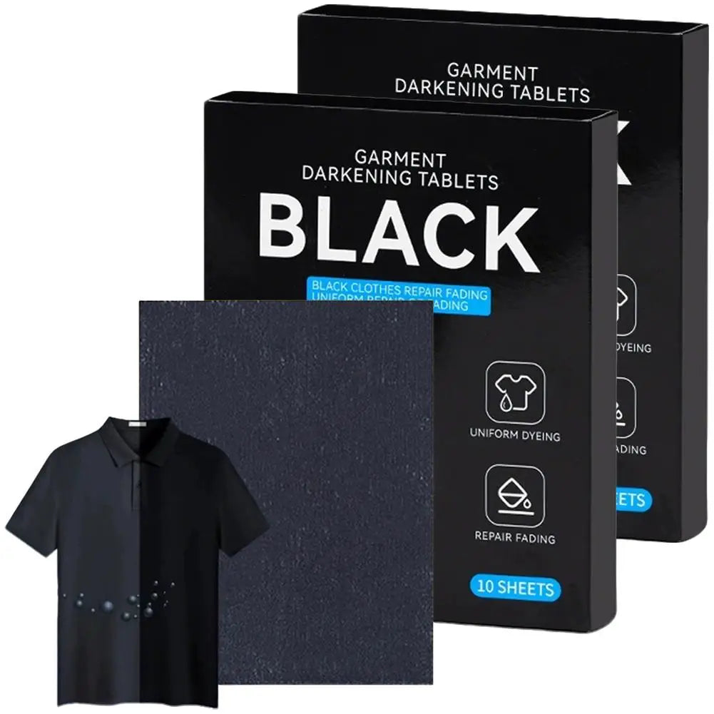 Black Color Clothing Dye 10Pcs/set Clothing Painting Dyes Washing Machine Safe Paint Accessories For Cotton Silk Wool T-Shirts Peaceful Pleasures Health and Wellness