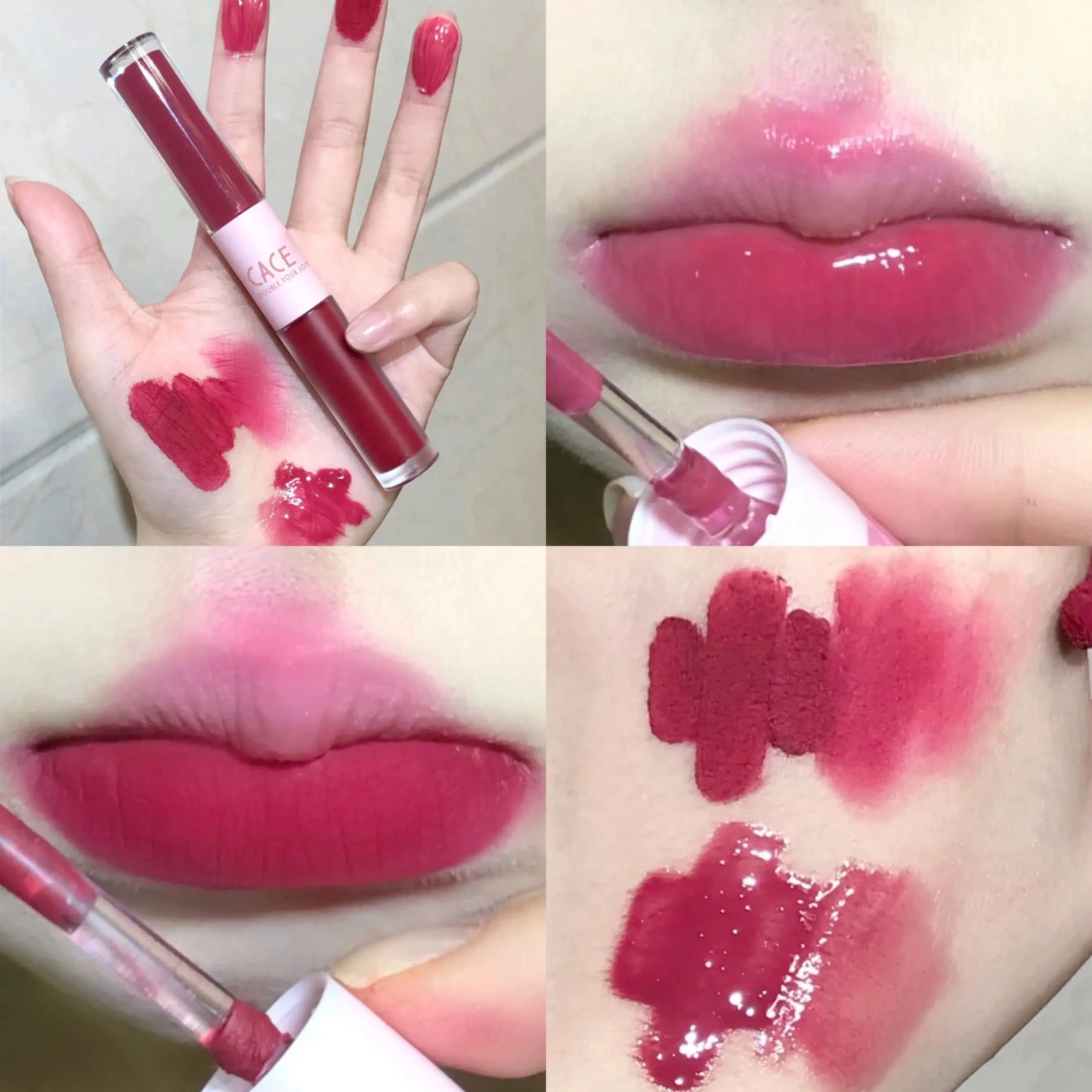 CACE Double-Head Matte Velvet Liquid Lipstick & Lip Glaze