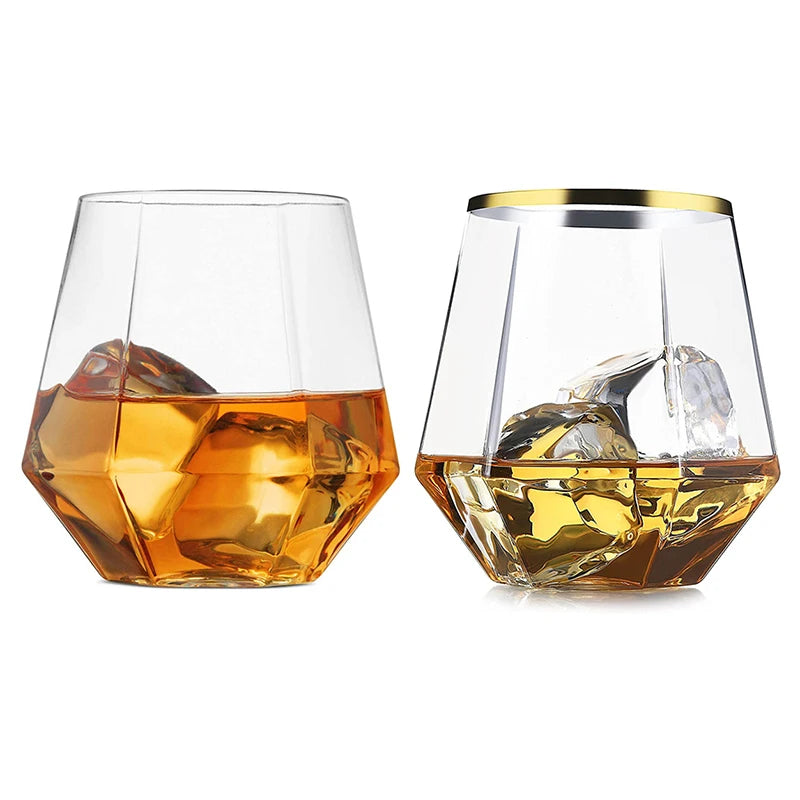 360ml Plastic Whiskey Cup Wedding Wine Glasses Drinkware Transparent Cocktail Glass Party Bar Club Drinking Tools Tea Coffee Mug Peaceful Pleasures Health and Wellness