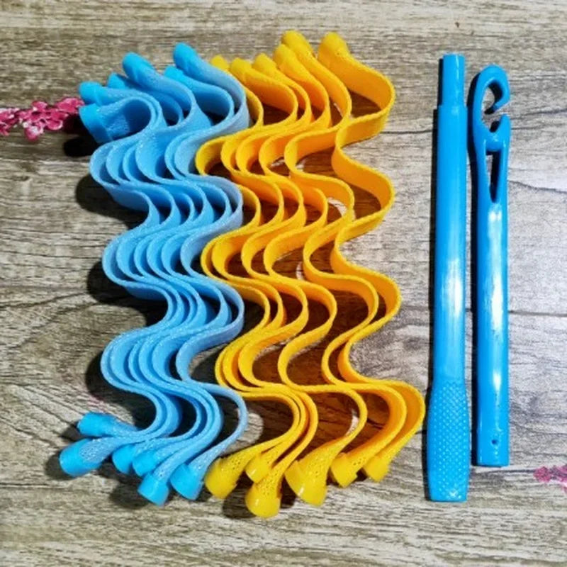 2sets DIY Hairstyle Portable Beauty Makeup Hair Styling Tools 24PCS Durable Roller Sticks Magic Hair Curler 25 30 45 50 65CM Peaceful Pleasures Health and Wellness