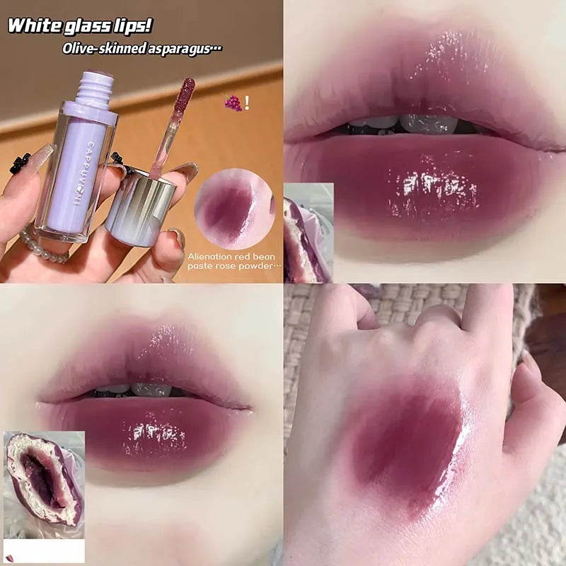 Cappuvini Strawberry Lip Gloss | Glass Mirror Shine Lip Tint