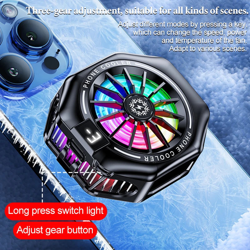 Black Shark Cooler For Cell Phone Cooling Fan Mobile Cooler Games Fan Cooling For Phone Accessories Cooler Phone Gaming Portable Peaceful Pleasures Health and Wellness