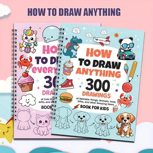 How Draw Anything Painting Enthusiast 300 Cute Step-by-step Simple Peaceful Pleasures Health and Wellness