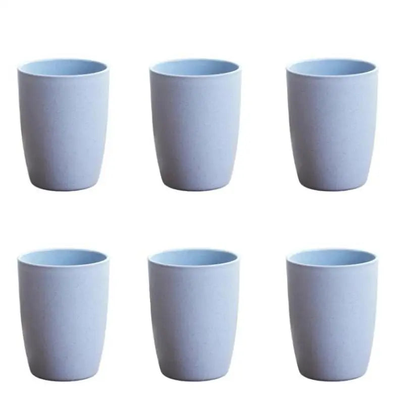 12-Pack Wheat Straw Mouthwash Cups – Kids & Adults Travel Cup Wheat Straw Cups Peaceful Pleasures Health and Wellness Blue 6pcs