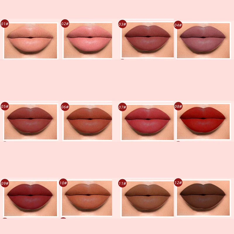 12-Piece Lip Gloss Set, Non-Stick, Non-Fading, Durable Liquid Lipstick with Gift Box - Perfect Makeup Gift for Friends and Famil Peaceful Pleasures Health and Wellness