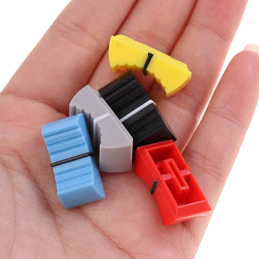 10PCS/set Fader Knob Cap Touch Sensitive Slider Ribbed Mixer Desk Switch Knob Cap Peaceful Pleasures Health and Wellness