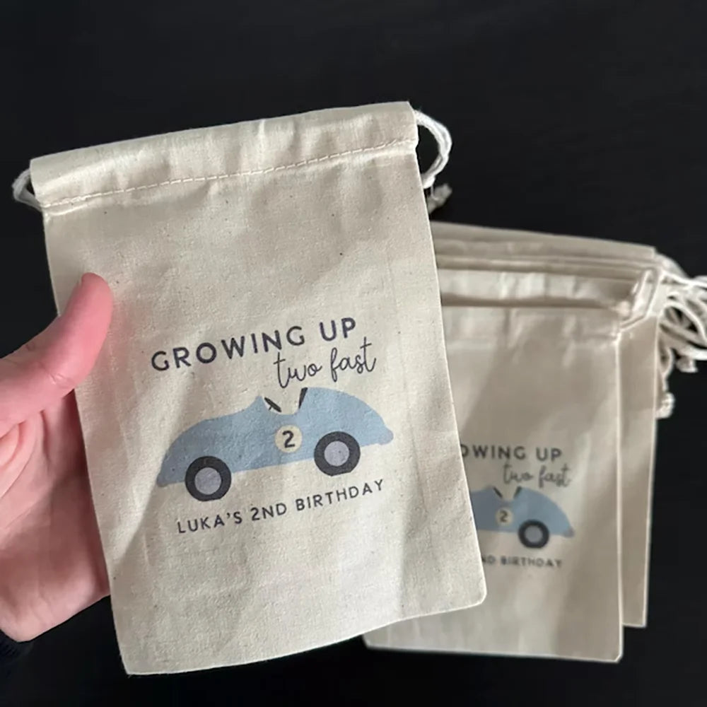 Two Fast Race Car Custom Kids Birthday Goodie Bags | Party Favors Birthday Goodie Bags Peaceful Pleasures Health and Wellness