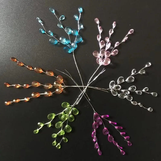 50pcs Acrylic Crystal Bud Branches | DIY Wedding & Home Décor Crystal Craft Branches Oasis Select