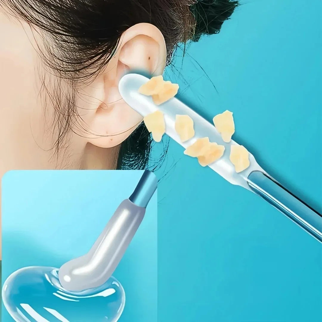 Disposable Sticky Ear Swabs Pick Reusable Ear Cleaner Soft Silicone Ear Wax Removal Tool Earwax Remover For Olders Adult Kid Peaceful Pleasures Health and Wellness