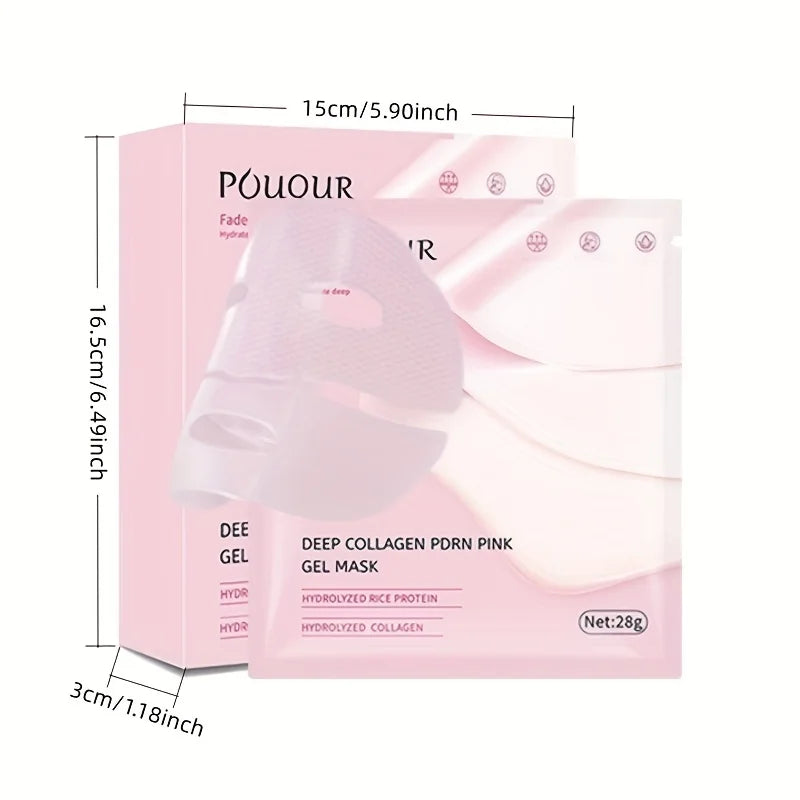 Pink Collagen Face Mask – Firming & Moisturizing 5-Pack