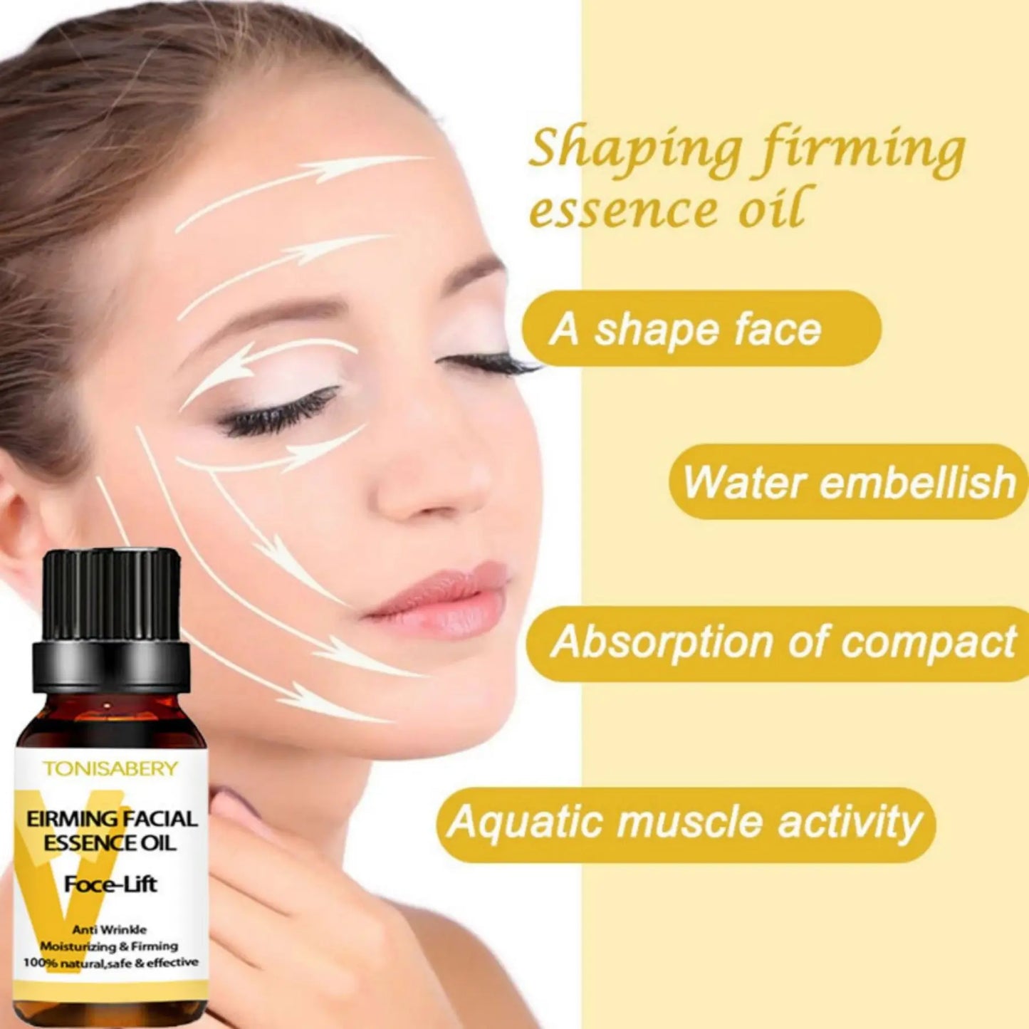 Anti Wrinkle Essence Instant Slimming Face Oil V Face Essential Oils Lifting Firming Thin Nourish Powerful Facial Skin Care Peaceful Pleasures Health and Wellness