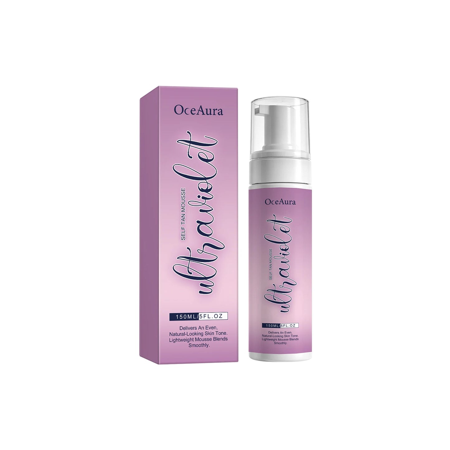 Sunless Self Tan Mousse – Instant Bronze Glow, Hydrating Foam Peaceful Pleasures Health and Wellness 150ml Boxed