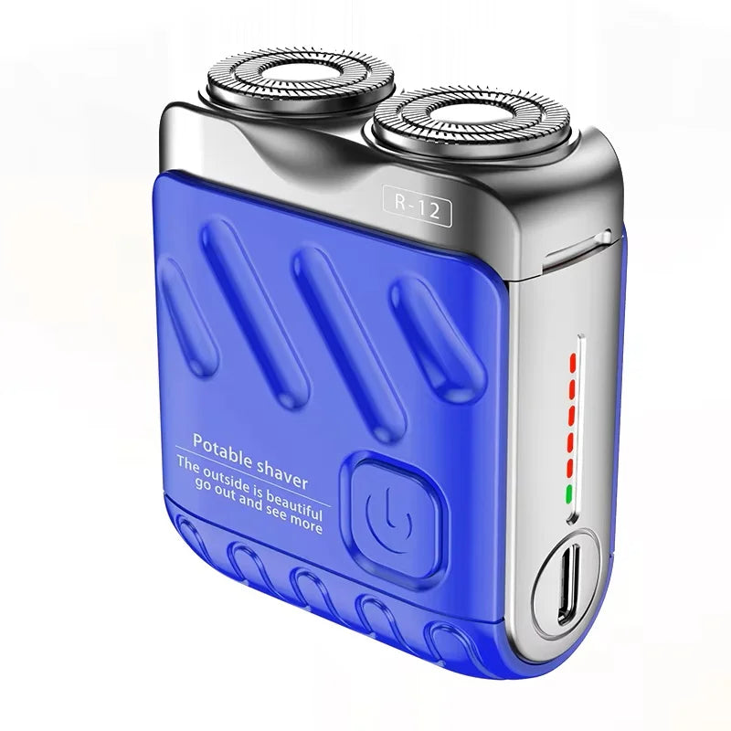 XMSJ Mini Dual Head Rotary Shaver IPX7 Waterproof Type-C Travel Razor