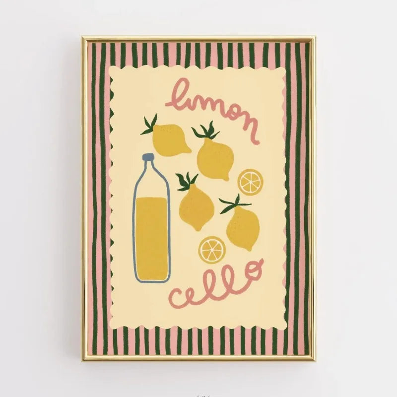 Funny Kitchen Coffee Quote Retro Canvas Wall Art Print