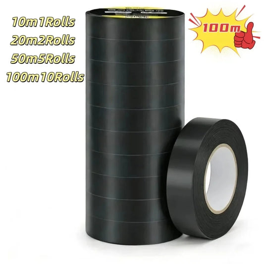 Black Flame Retardant Electrical Insulation Tape | Waterproof Electrical Insulation Tape Peaceful Pleasures Health and Wellness black G5474A 20M(2Roll )
