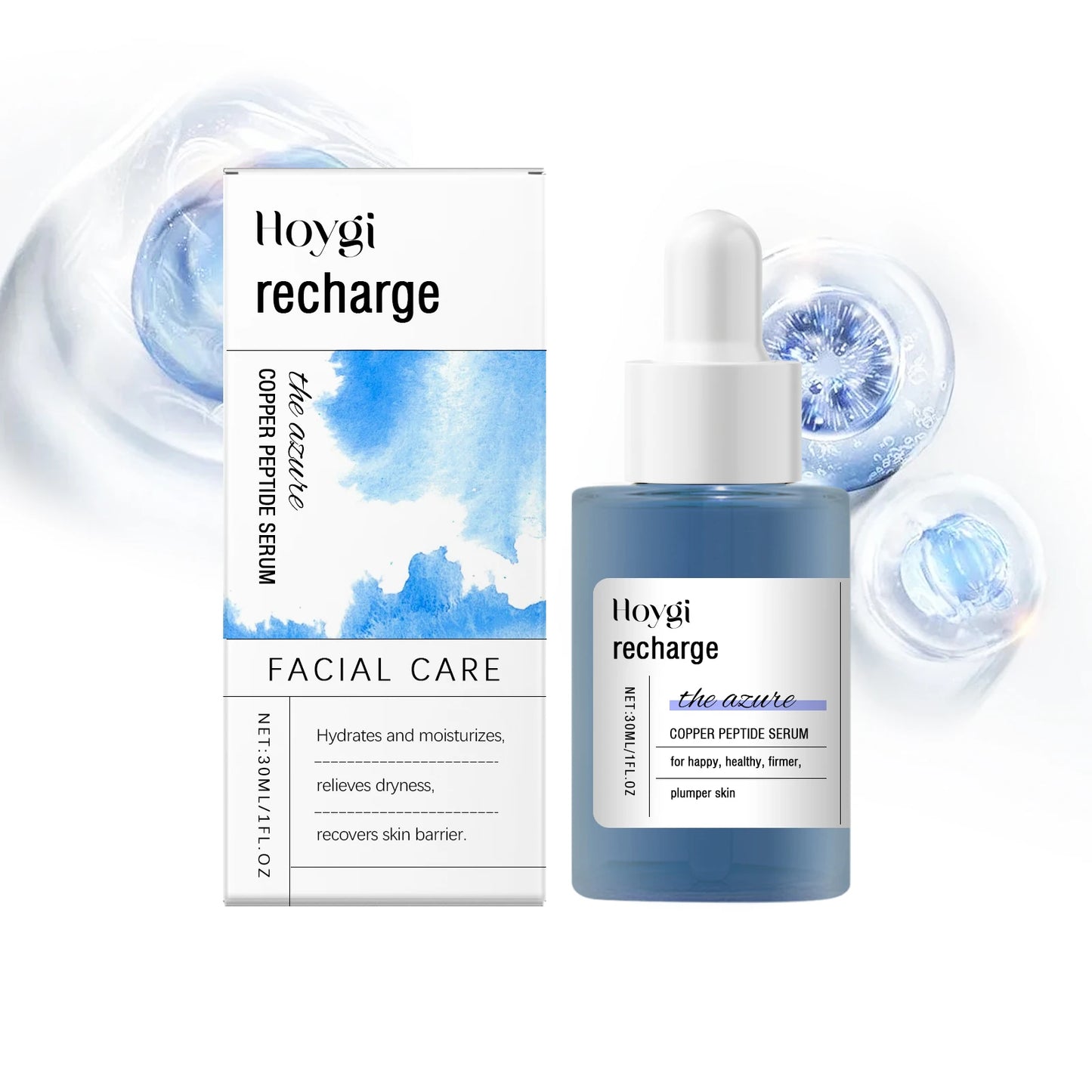 Blue Copper Peptide Anti-Aging Serum | Collagen & Niacinamide