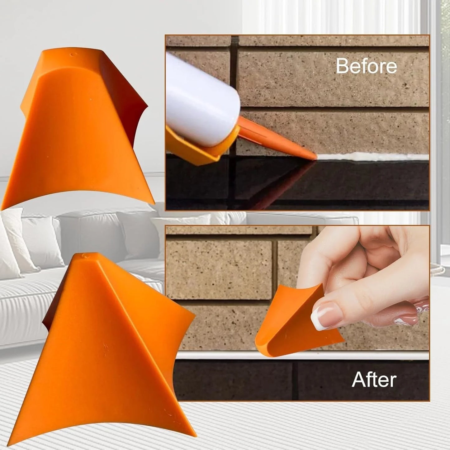 2-Pack Reusable Silicone Caulking Tool – Kitchen & Bathroom Seam