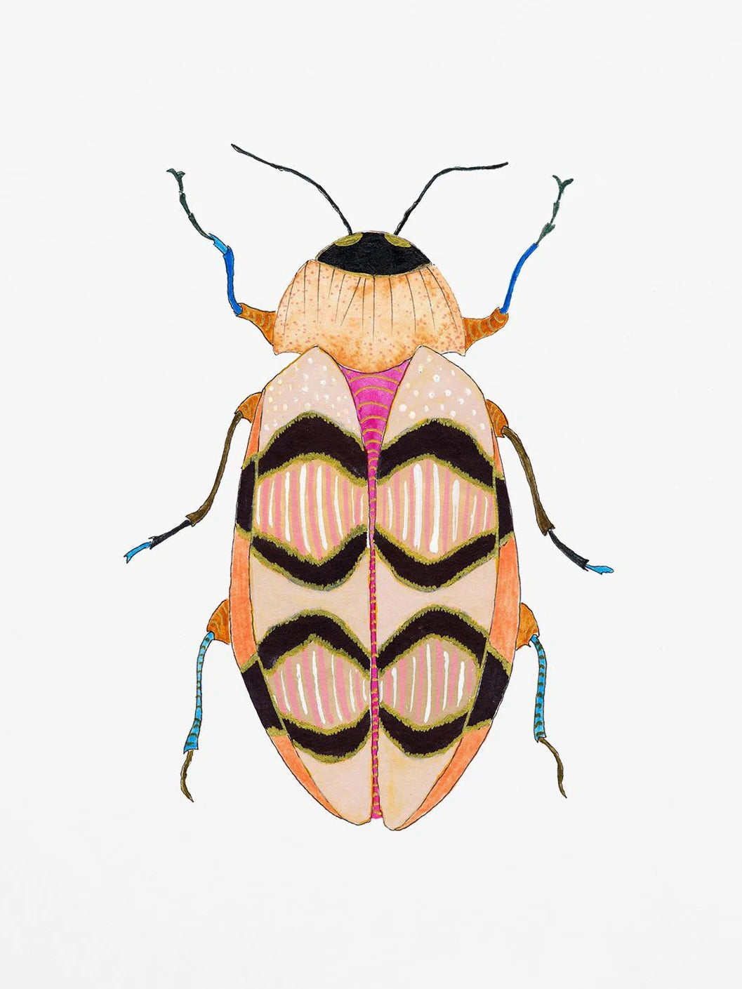 Watercolor Insect Canvas Print | Nursery & Kids Room Wall Art