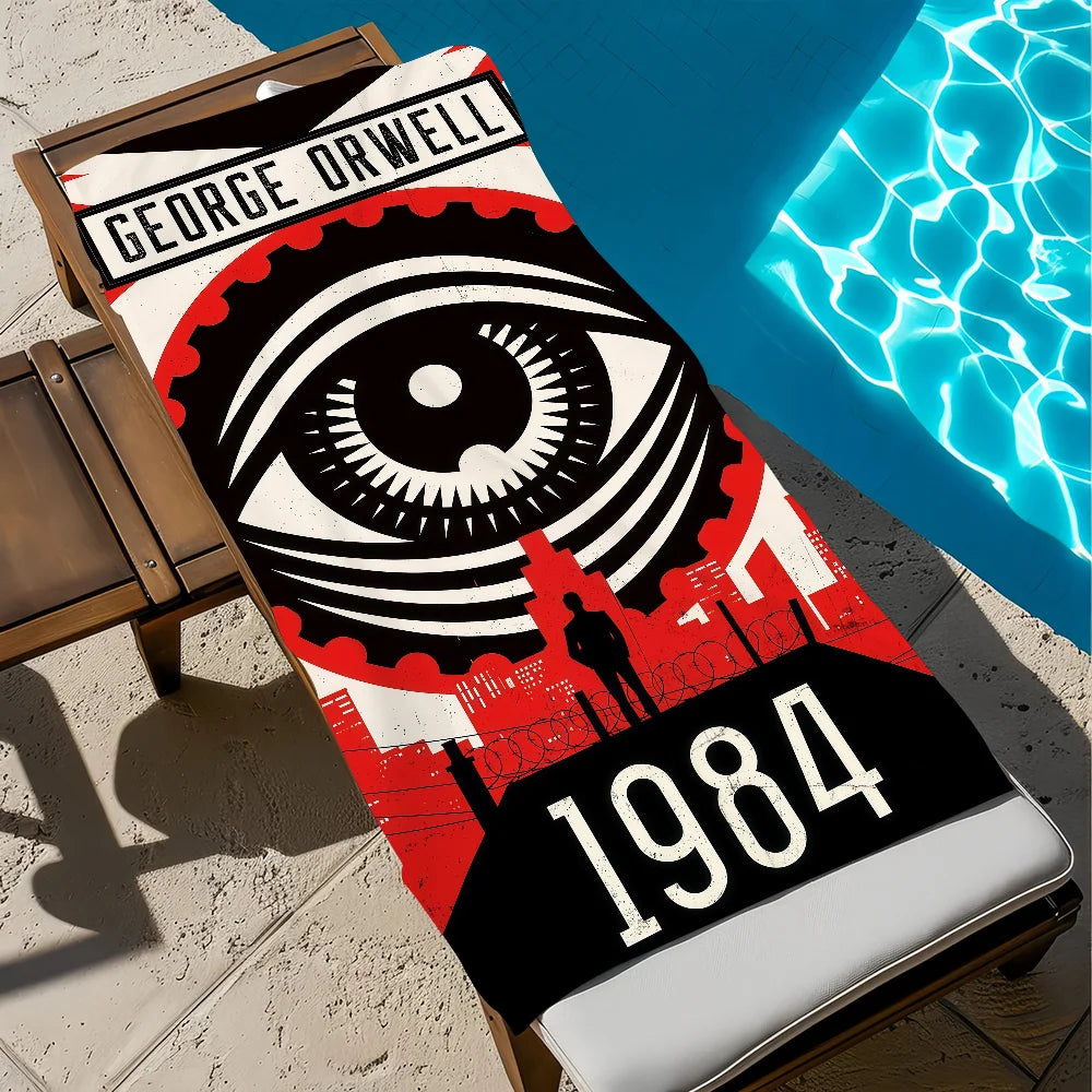 1984 George Orwell Quick-Dry Beach Towel | Travel & Pool Towel Quick-Dry Beach Towel Peaceful Pleasures Health and Wellness z1 STJ80x160CM