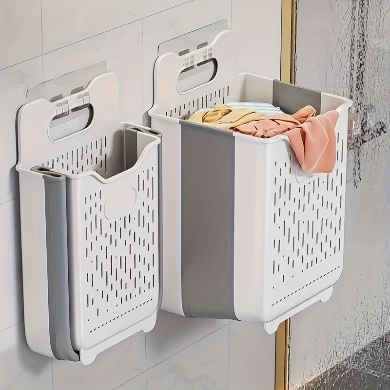 Wall-Mounted Collapsible Laundry Hamper | Space-Saving Basket