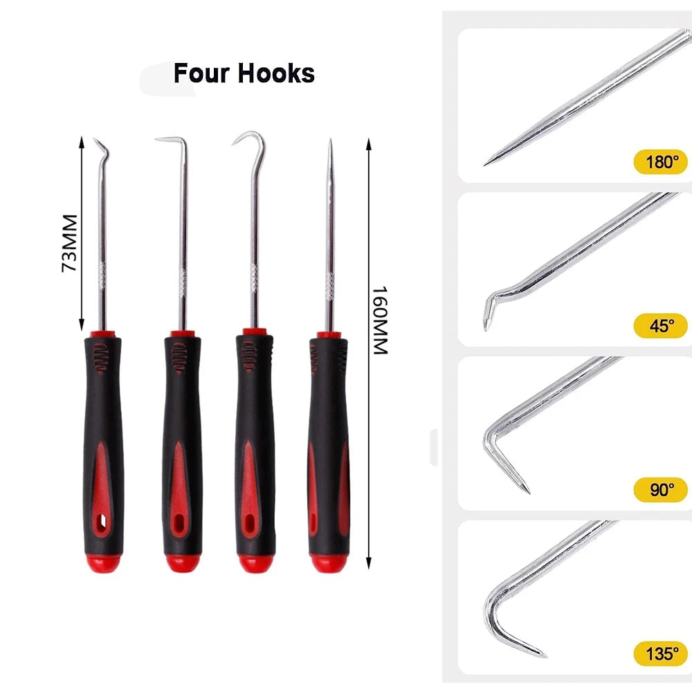 O-Rings Kit Nitrile Rubber Oring Assortment with 4 Hook Set for Various Car Auto Vehicle Repair Plumbing Pressure Washer Air Peaceful Pleasures Health and Wellness