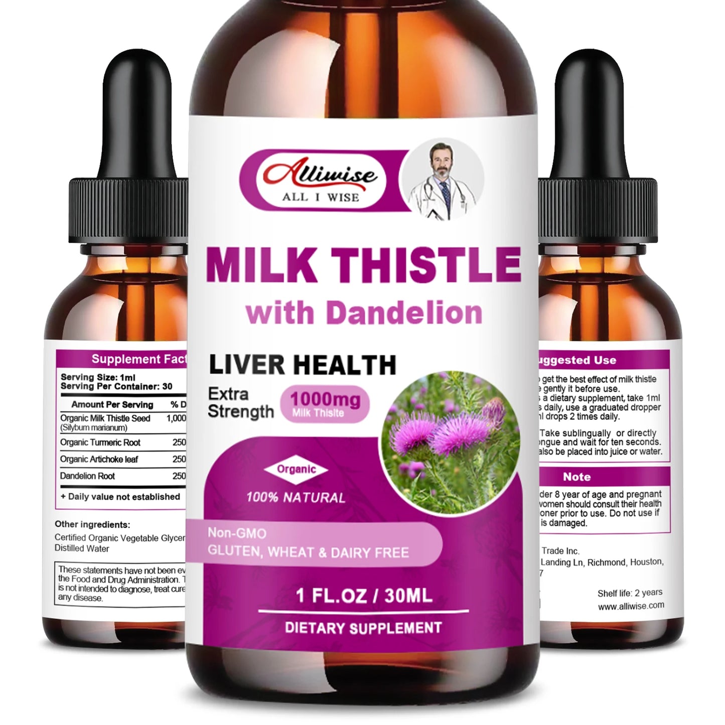 Liquid Milk Thistle Liver Support – Silymarin & Dandelion Peaceful Pleasures Health and Wellness