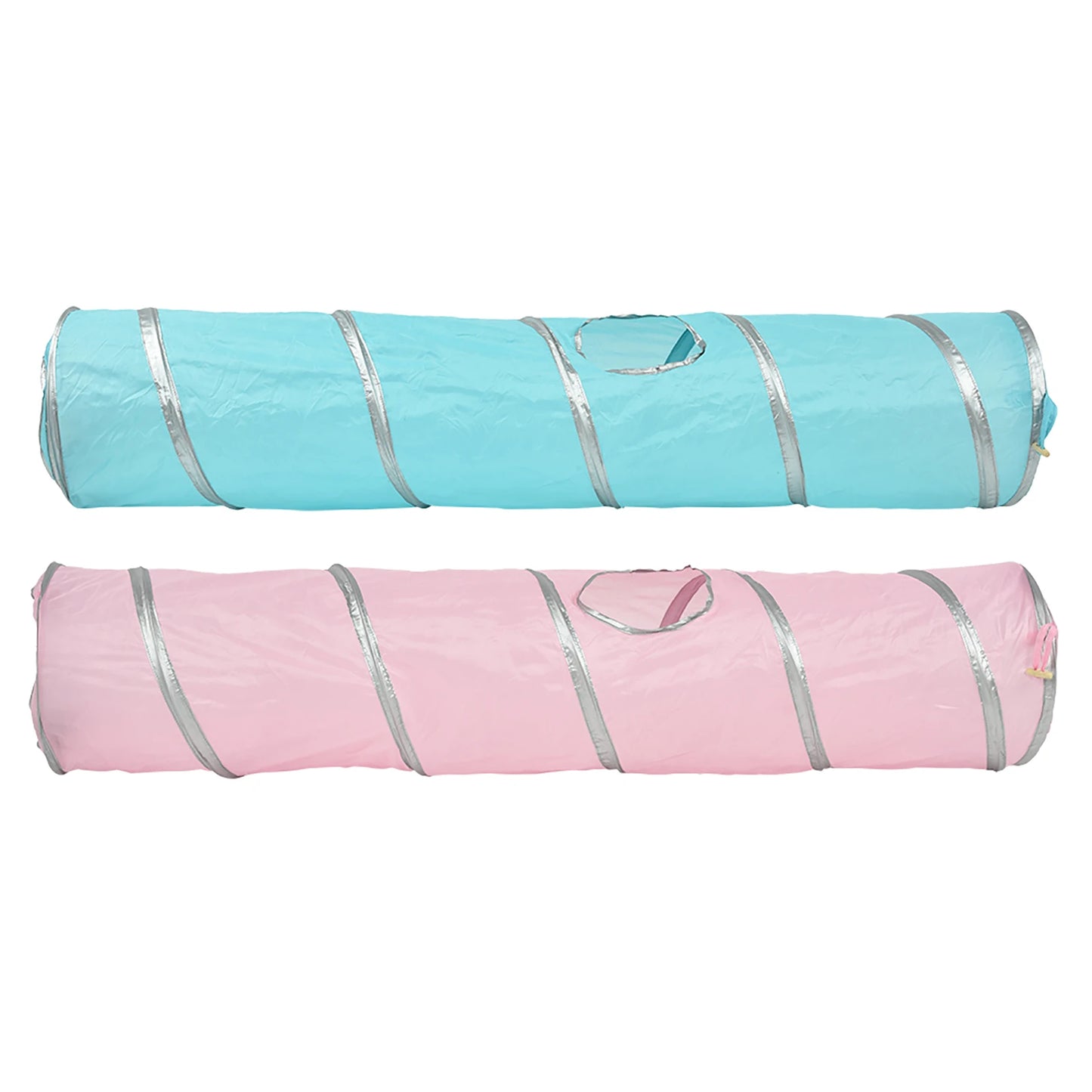 Folding Cat Tunnel Cat Cat Crinkle Folding Kitten Tunnel Play Pet Tunnel with Ball and Hole Dogs Animals for Cats Pets Peaceful Pleasures Health and Wellness