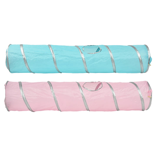 Folding Cat Tunnel Cat Cat Crinkle Folding Kitten Tunnel Play Pet Tunnel with Ball and Hole Dogs Animals for Cats Pets Peaceful Pleasures Health and Wellness