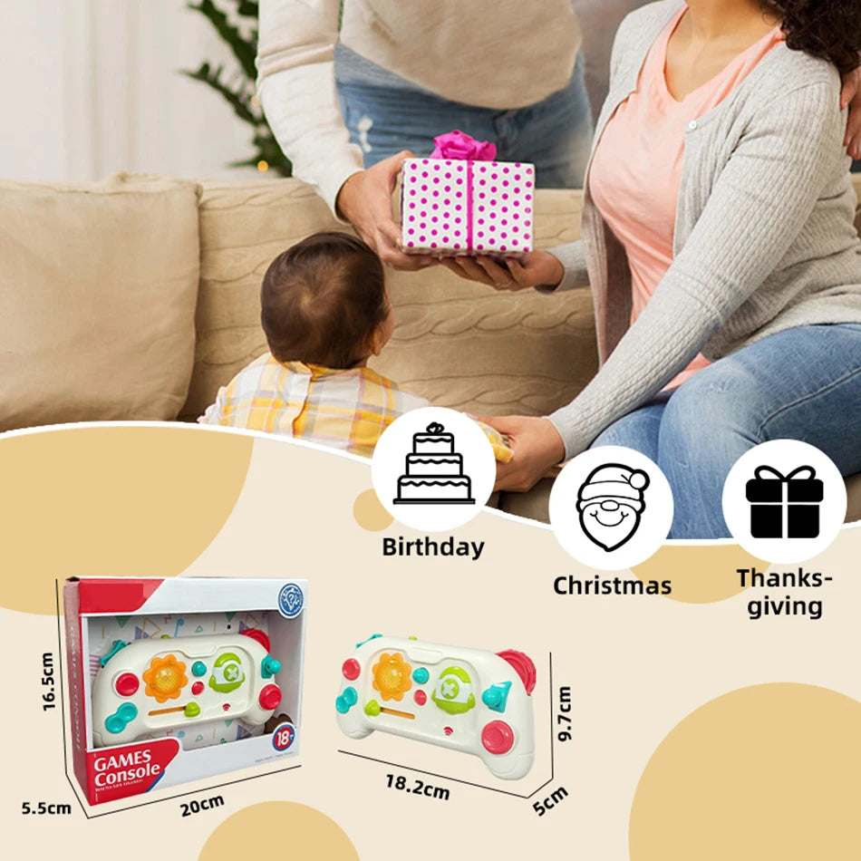 Baby Simulation Game Console Toys Music&lights Mini Finger Action