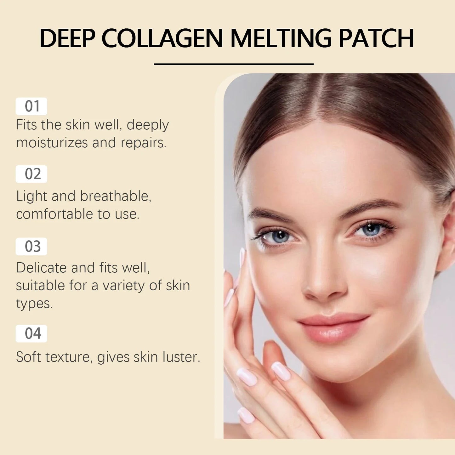 Hoygi Collagen Water-Soluble Eye & Face Patches – 6 Pairs