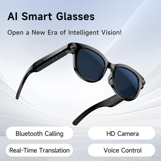 2026 AI Smart Glasses AI Translation Sunglasses Bluetooth Calling Music Player Camera Control Vedio Recording Glasses Men Women Peaceful Pleasures Health and Wellness