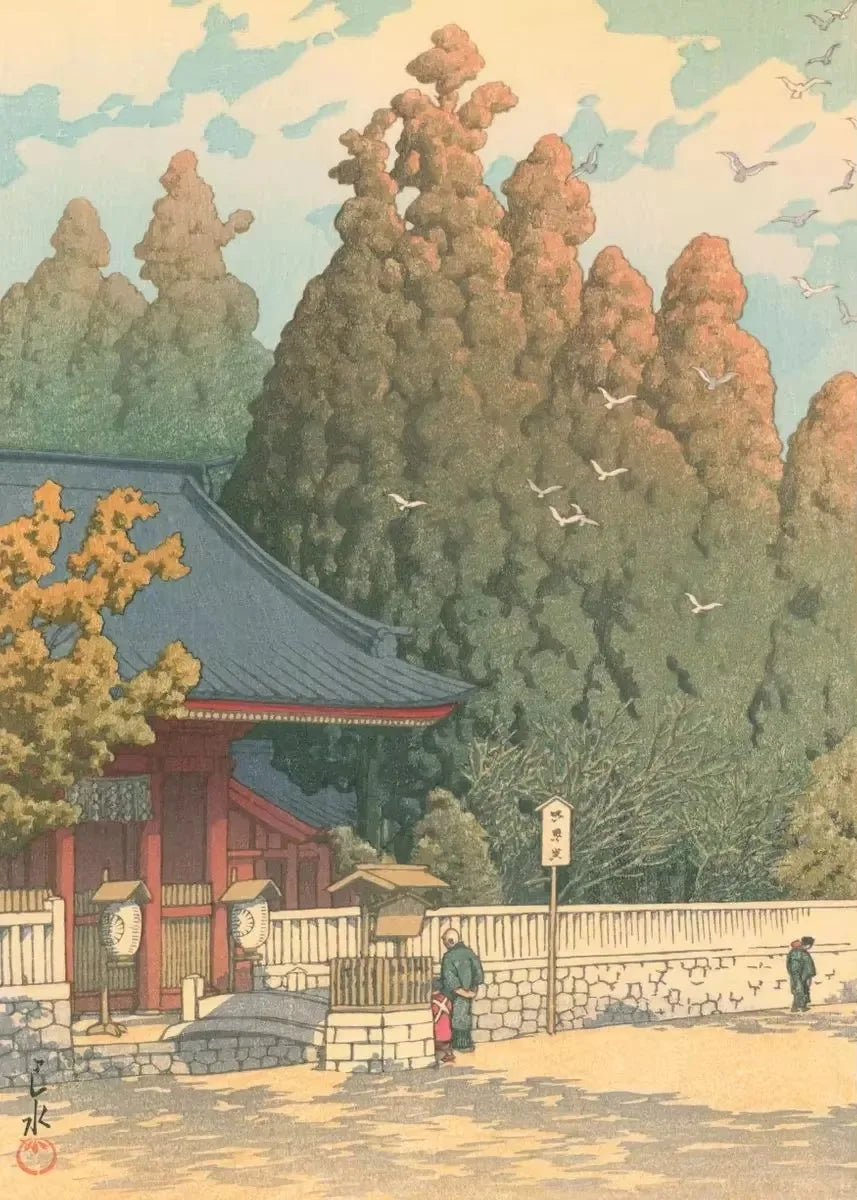 Kawase Hasui Japanese Landscape Canvas Wall Art Print | Retro