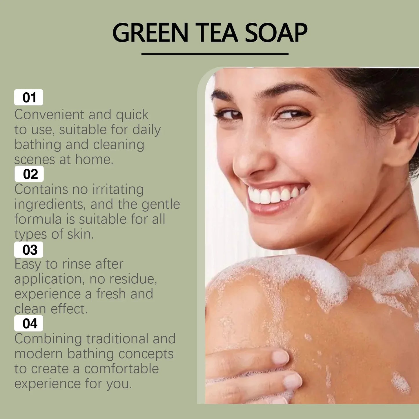 EELHOE Green Tea Bar Soap – Oil Control, Deep Cleanse & Anti-Acne