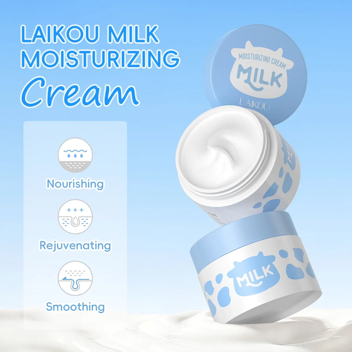 LAIKOU Milk Moisturizing Face Cream for Dry Skin – 25g
