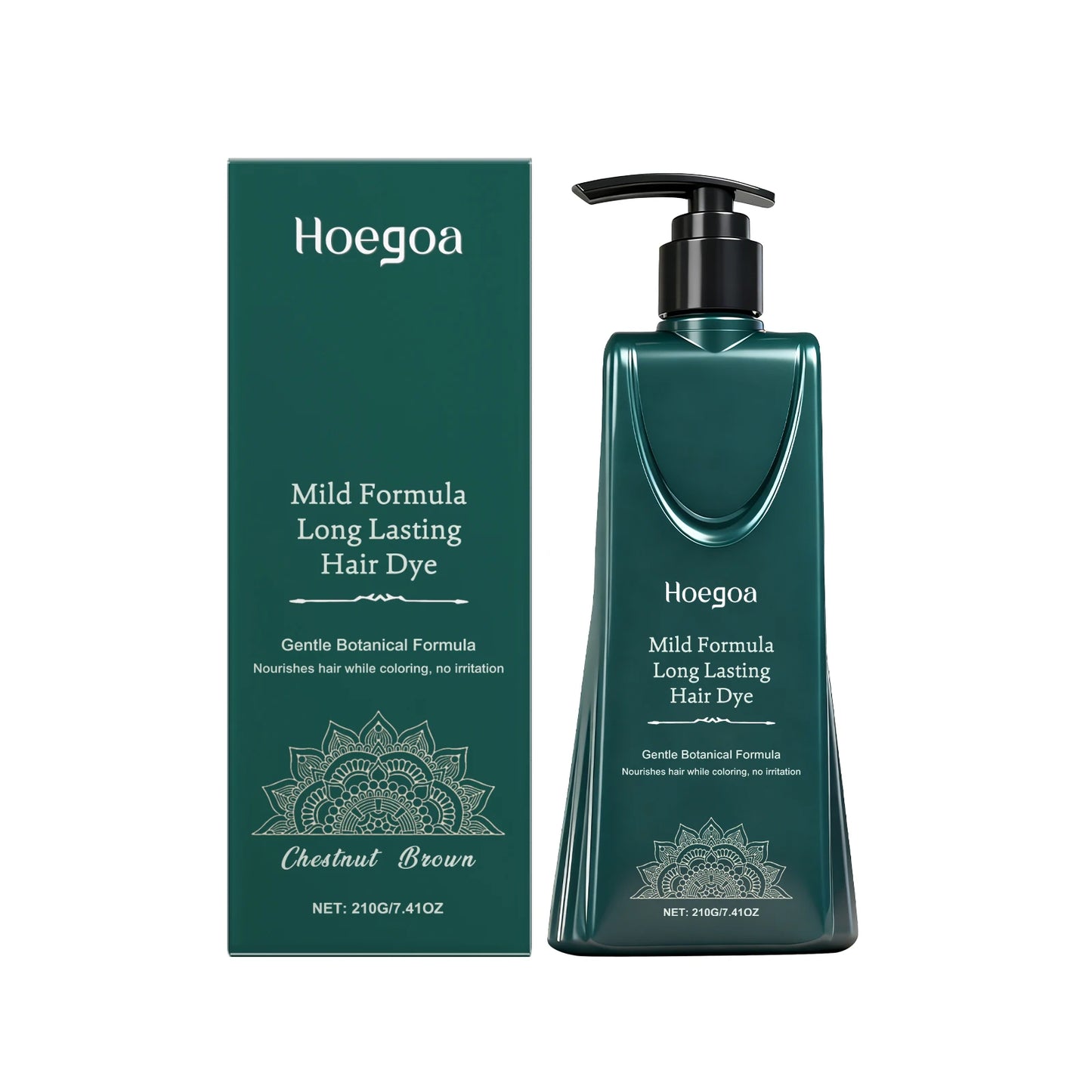 HOEGOA Plant-Based Hair Dye Cream – Gray Coverage 3 Shades