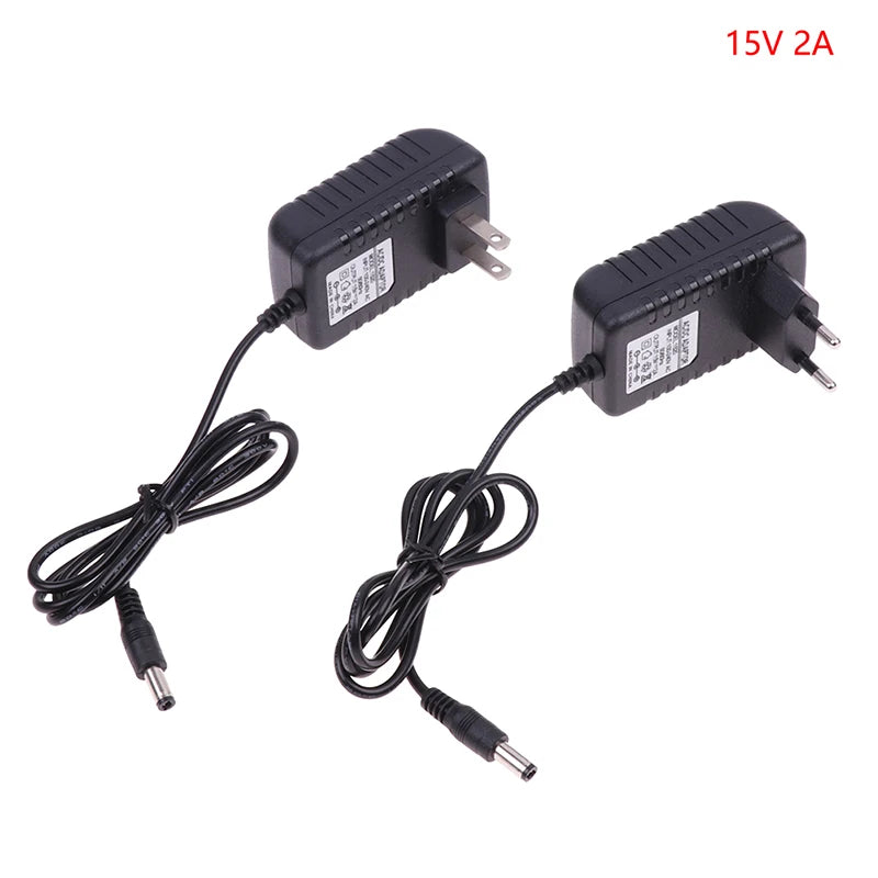 15V2A AC 100V-240V Converter Adapter DC 15V 2A 2000mA Power Supply EU US Plug 5.5mm x 2.1-2.5mm Peaceful Pleasures Health and Wellness