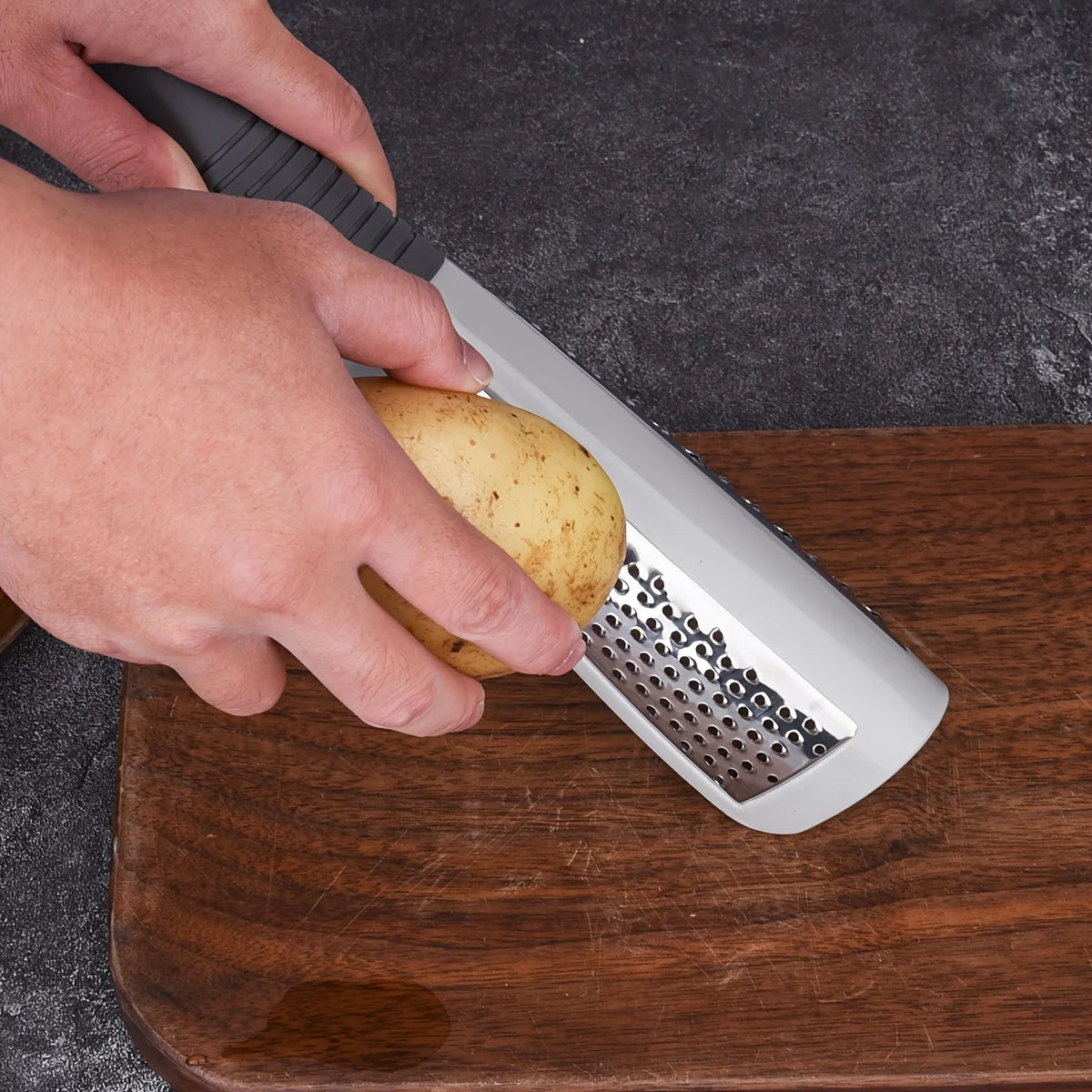 Double-Sided Stainless Steel Cheese Grater | Non-Slip Handle