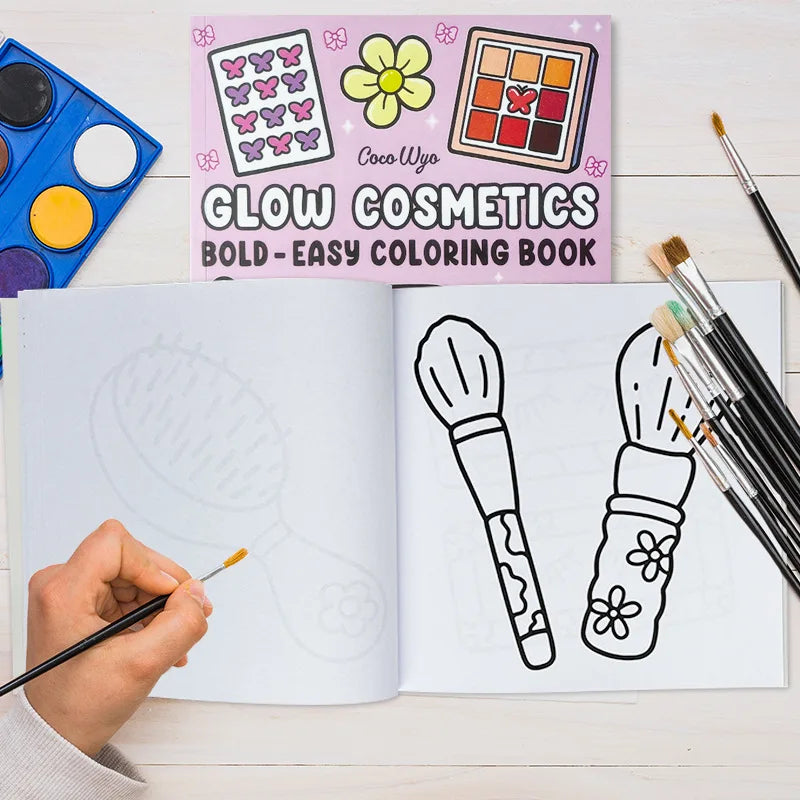 Bview Art Cosmetics Themed Adult Teen Coloring Books Stress Relief