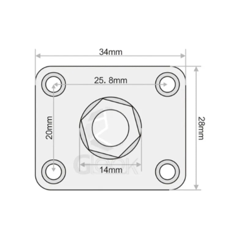 Electric Guitar Jack Bass Square Output Socket Seat Interface