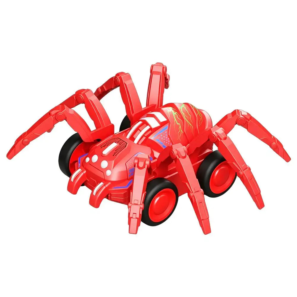 Cartoon Spider Inertia Car Toy Simulated Spider-climbing Vehicle Plastic Push Toy Car Birthday Gift for Boys Girls Peaceful Pleasures Health and Wellness Red