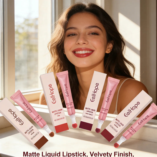 EELHOPE Matte Liquid Lipstick – High Pigment & Waterproof Matte Liquid Lipstick Oasis Select