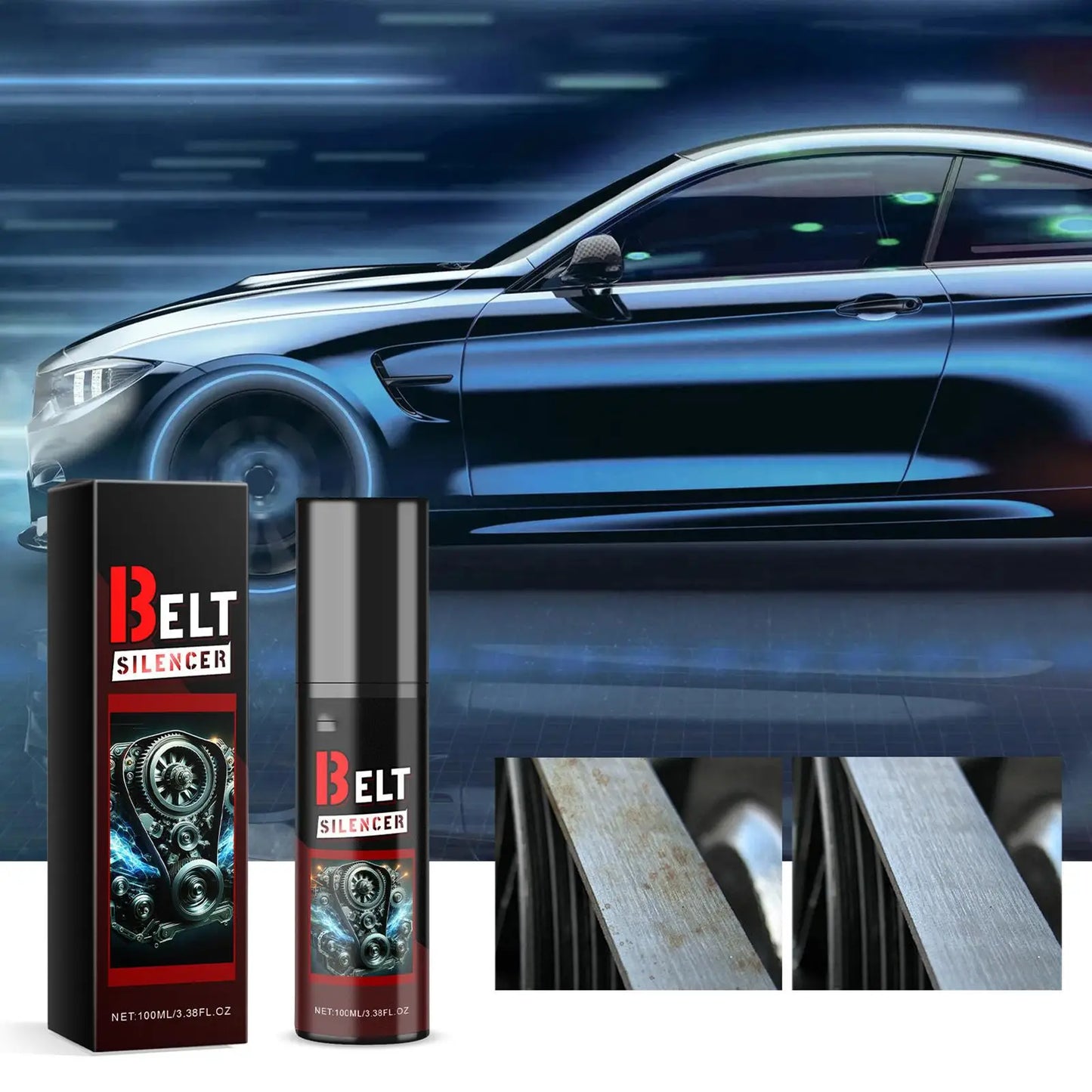 Car Belt Dressing Spray | Quieter Drive & Extended Belt Life Belt Dressing Spray Peaceful Pleasures Health and Wellness