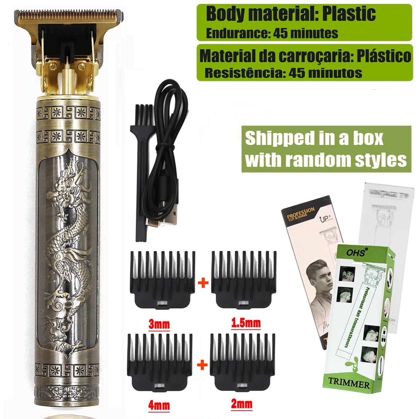 OHS T9 Electric Hair Clipper & Beard Trimmer – 0mm Barber
