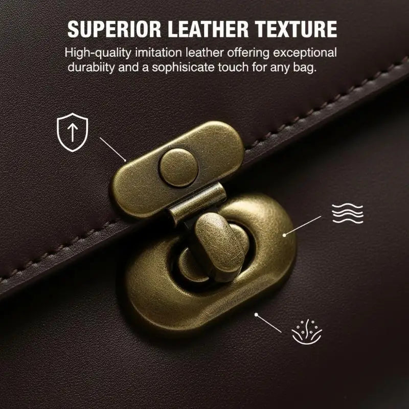Leather Sew-On Snap Closure Bag Buckle | DIY Handbag Fastener