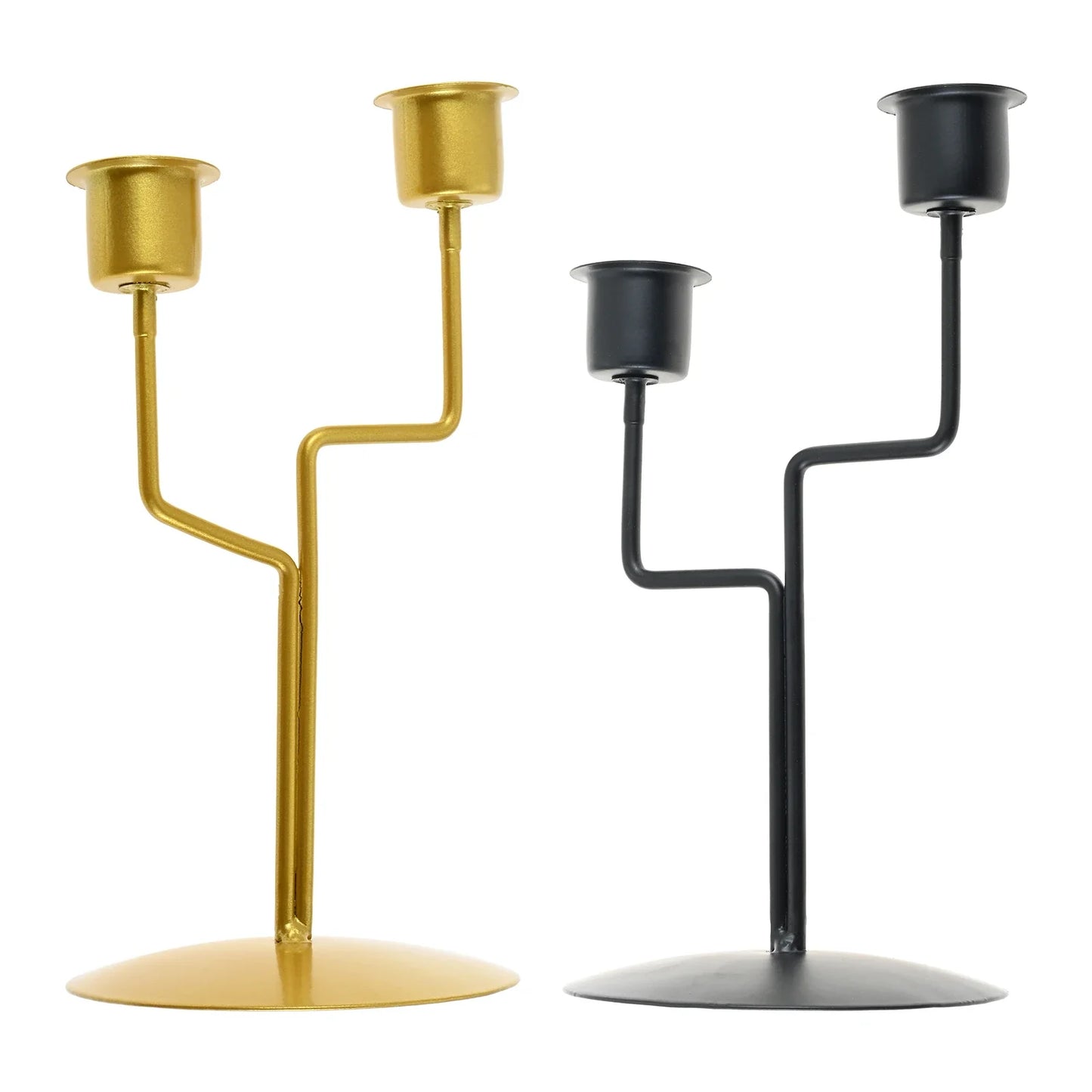 Gold 2-Head Tree Branch Candlestick | Nordic Iron Candle Holder